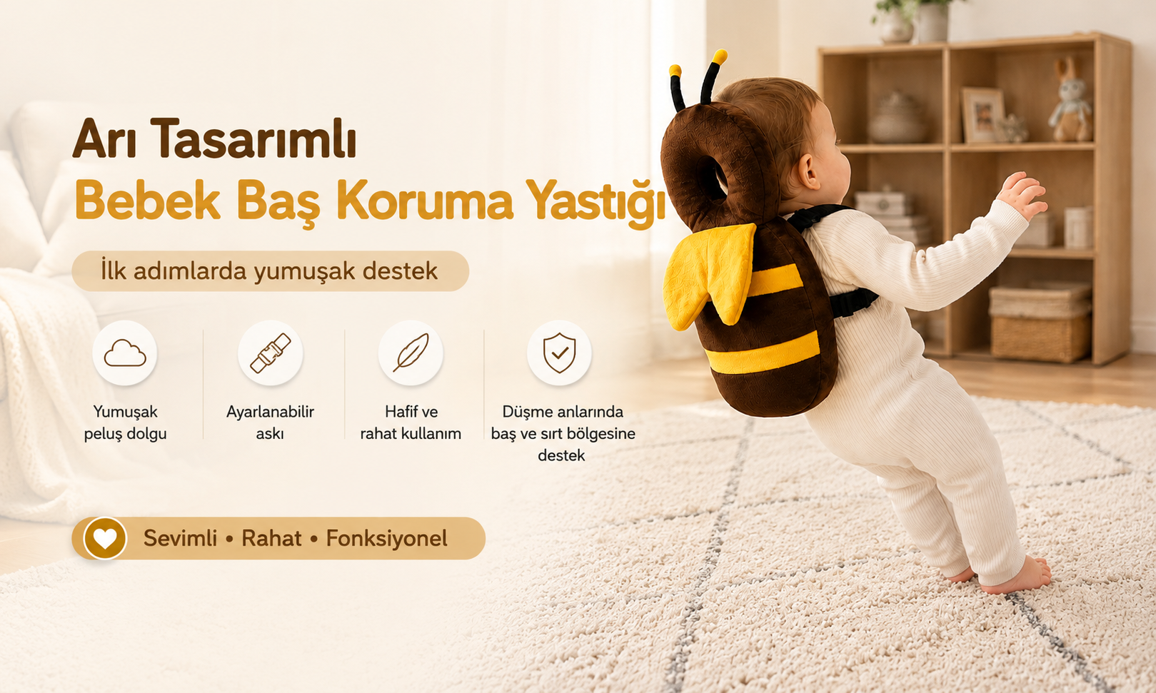 İlk Adım Yastığı® – Bebek Baş Koruma Yastığı